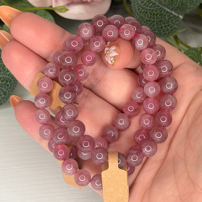 Lavender Rose Quartz Bracelet