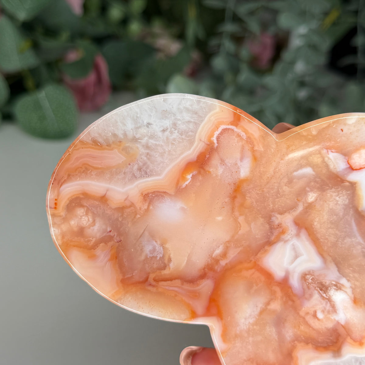 Carnelian Flower Agate Dish B