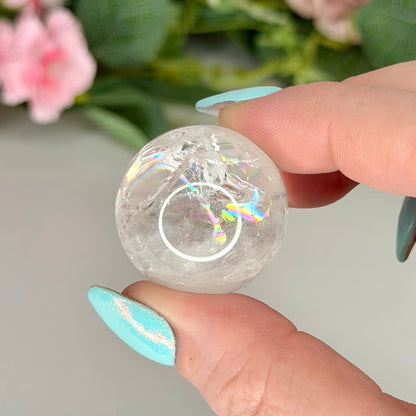 Rainbow Clear Quartz Spheres