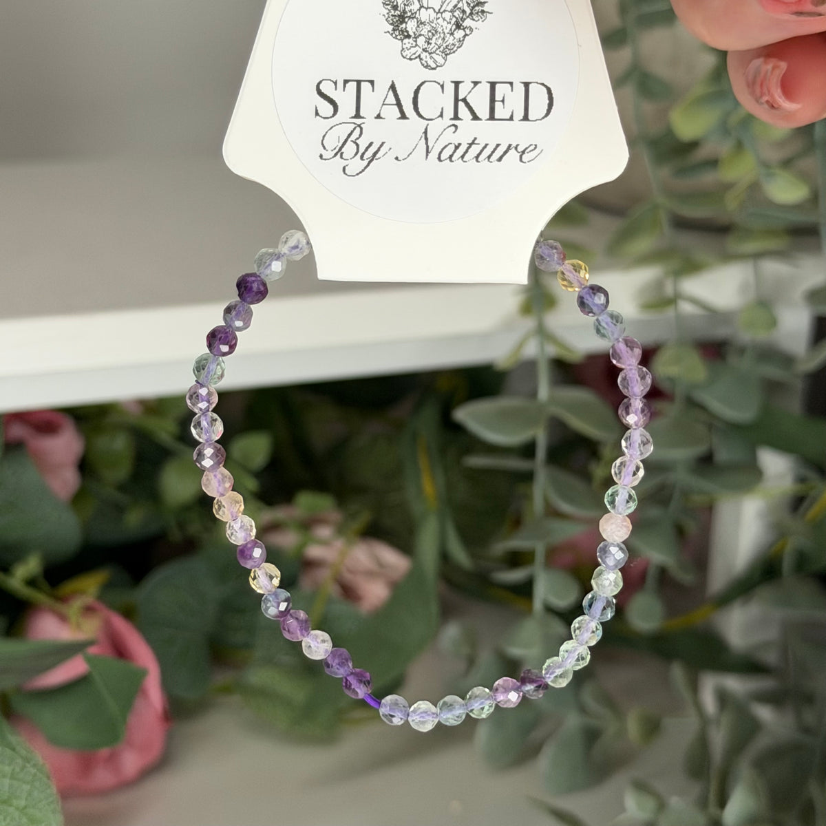 Fluorite Faceted Bracelet (4mm)