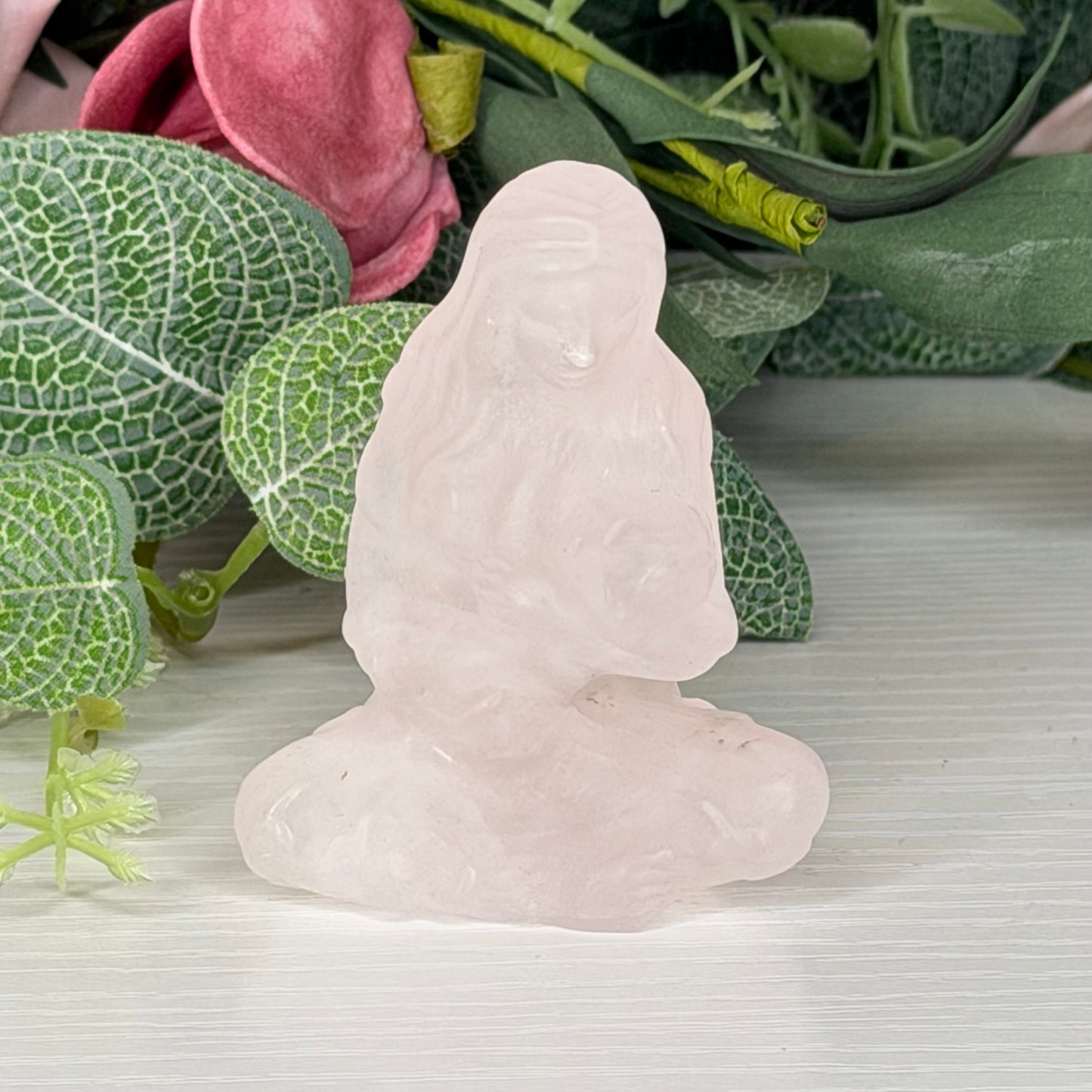 Rose Quartz Mum & Baby Carving