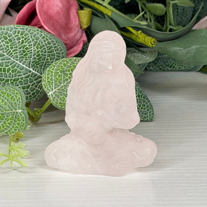 Rose Quartz Mum & Baby Carving