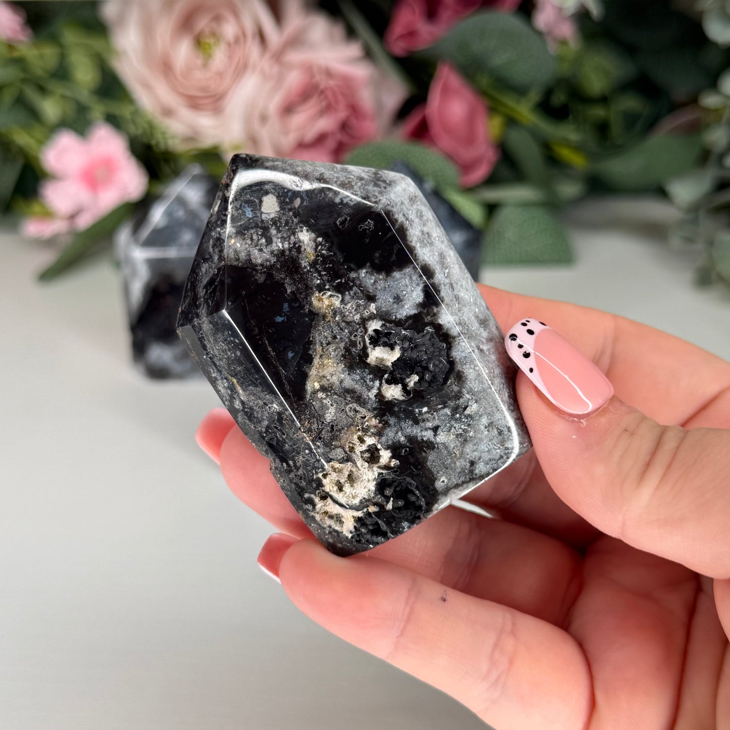Blue Plume Agate Domino Towers