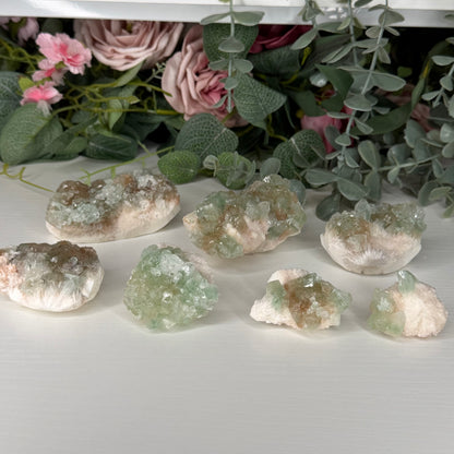 Green & Orange Apophyllite On Mordenite