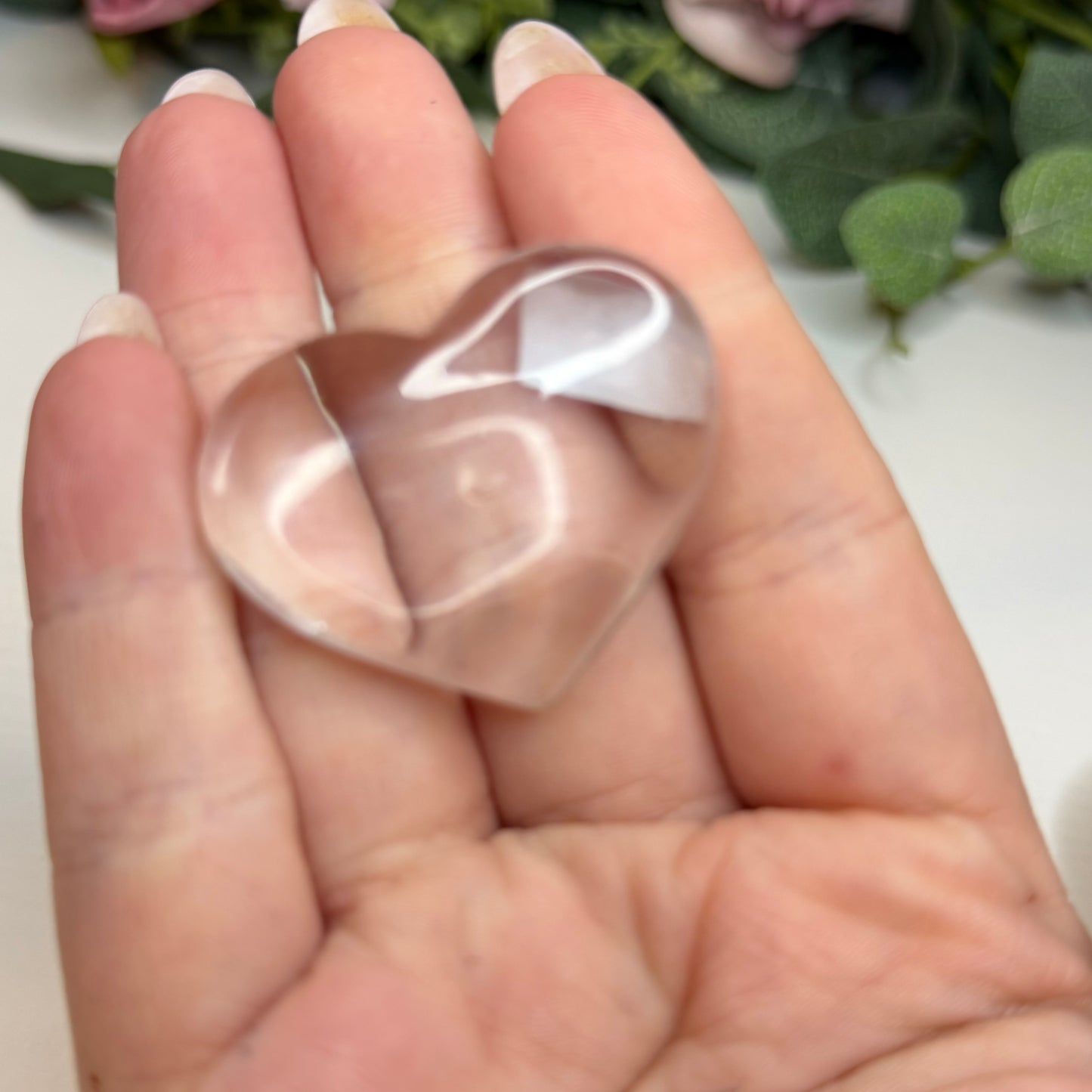 Clear Quartz Hearts