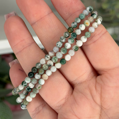 Moss Agate Bracelet (4mm)