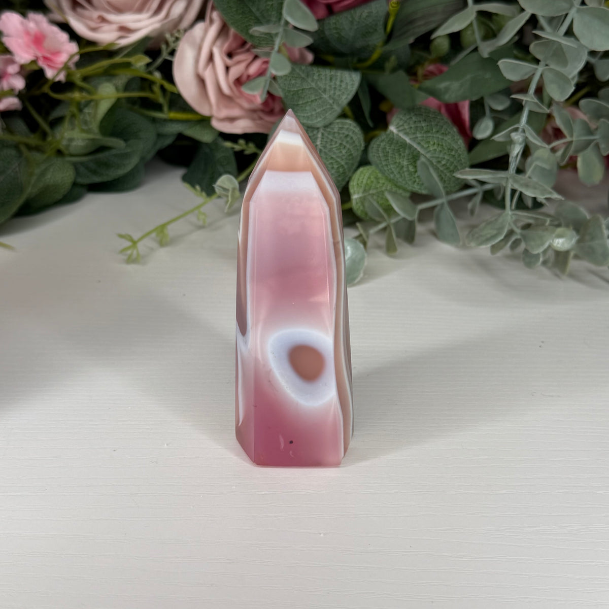 Pink Jelly Agate Towers