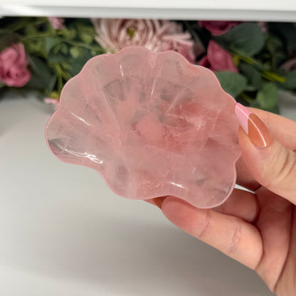 Rose Quartz Shell Dish