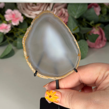 Agate Slice on Stand F
