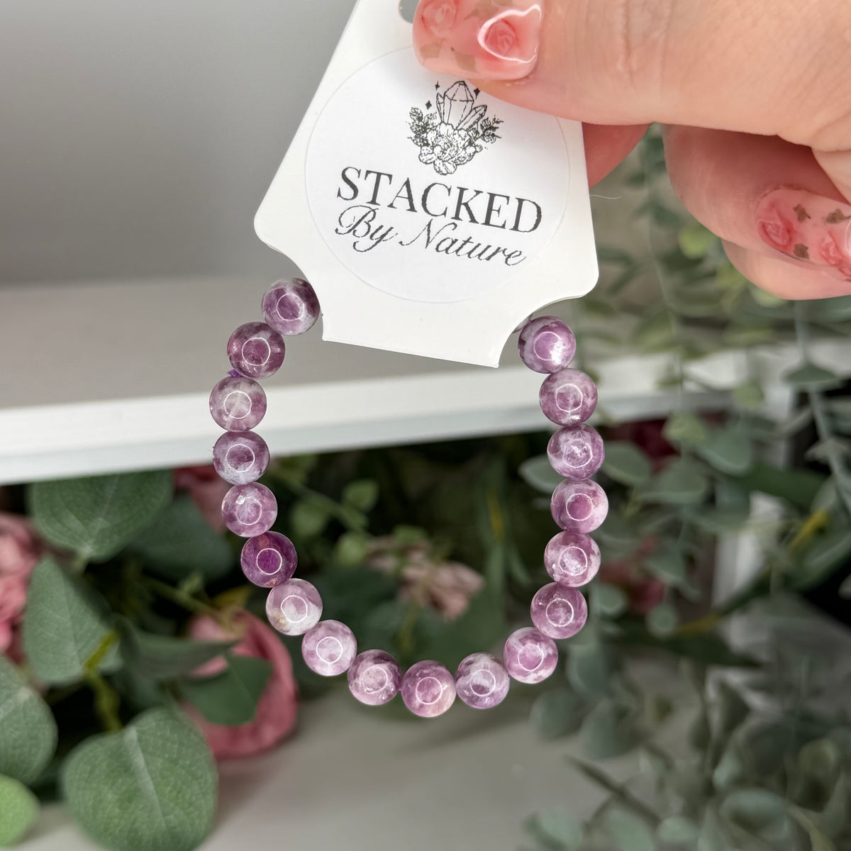 Purple Mica Bracelet (8mm)