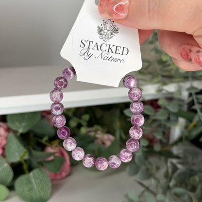 Purple Mica Bracelet (8mm)