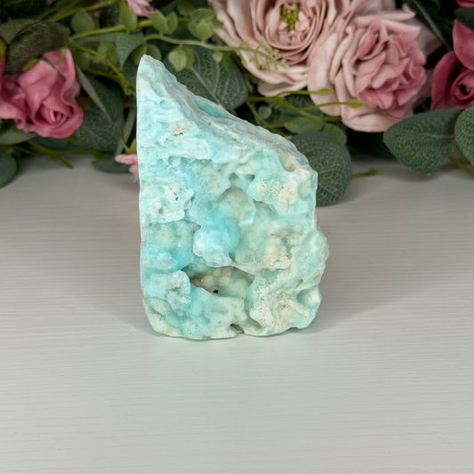 Blue Aragonite Half Polished Freeform