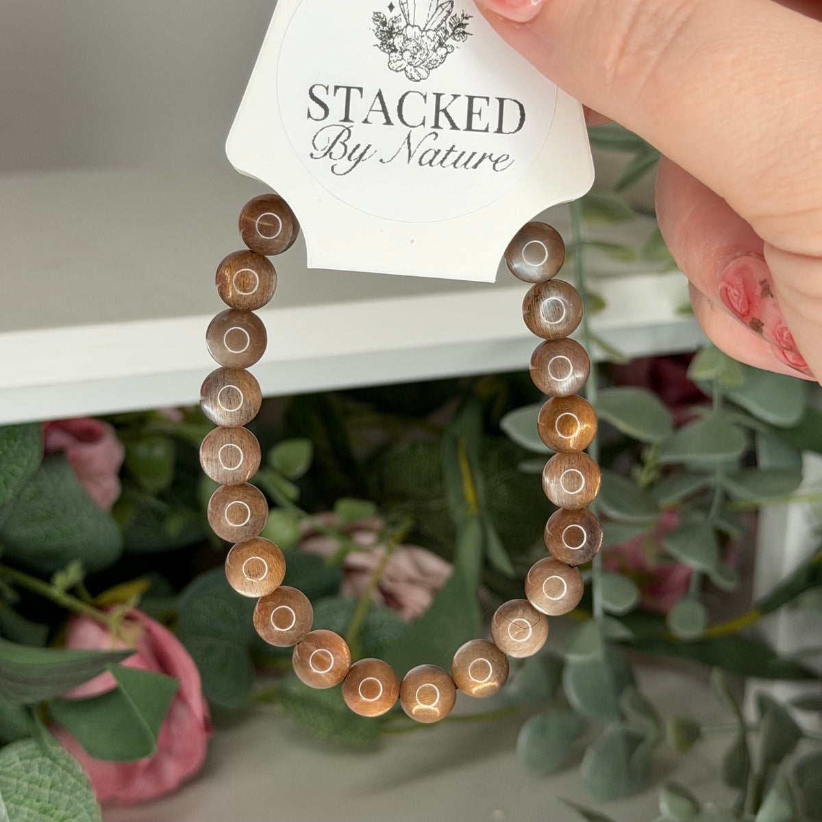 Lattice Moonstone Bracelet (8mm)