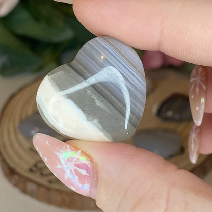 Banded Agate Heart (intuitively chosen)