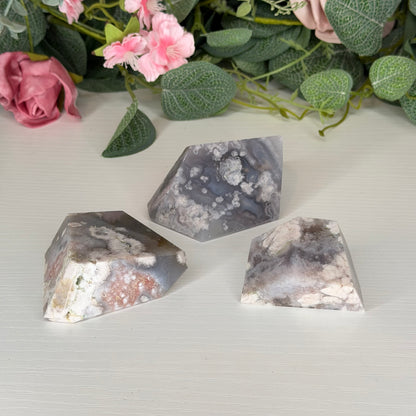 Black Flower Agate Freeform’s