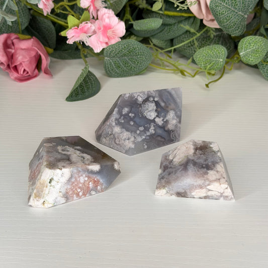 Black Flower Agate Freeform’s
