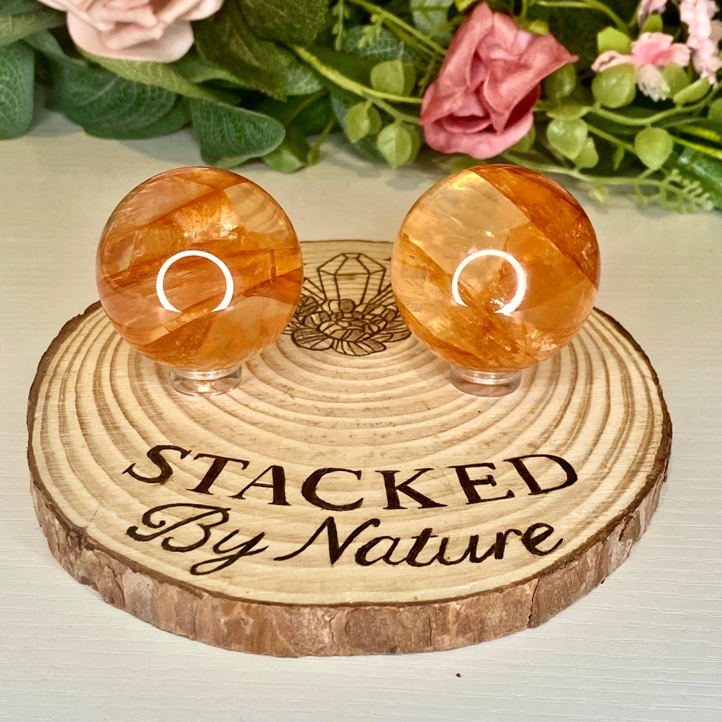 High Quality Fire Quartz Spheres