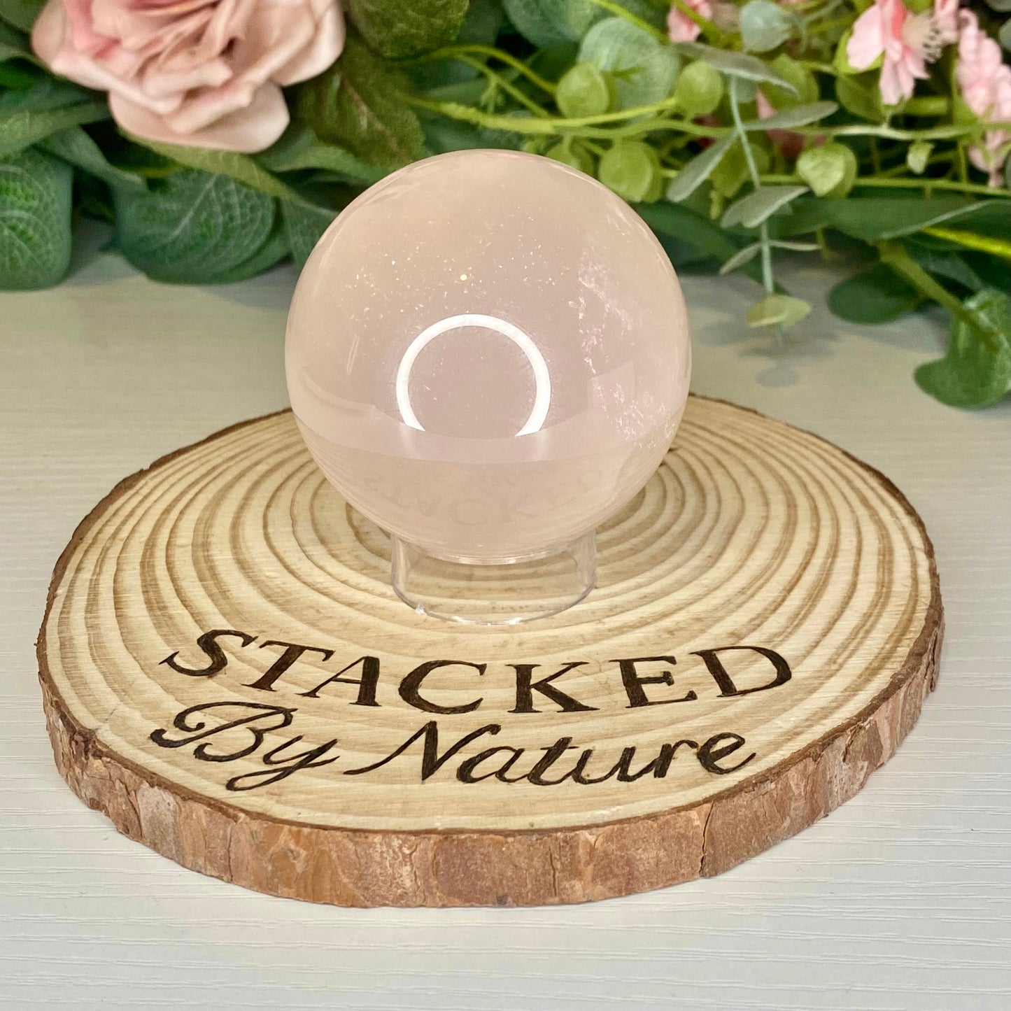 Pink Girasol Quartz Sphere