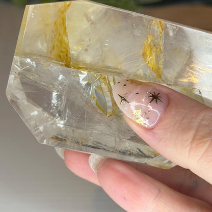 Dendritic Golden Healer Quartz Freeform  Polished Natural Stone - Natural Crystal
