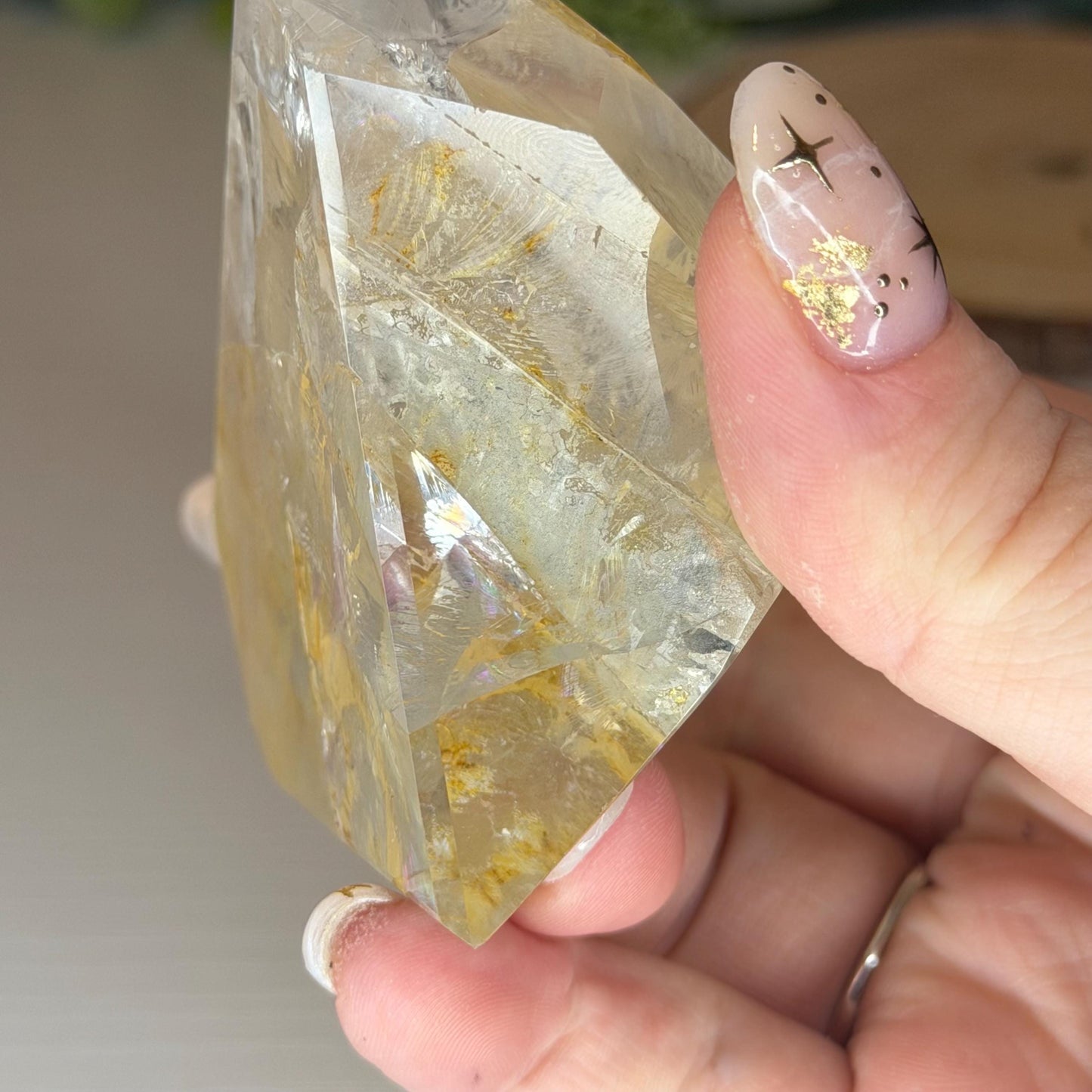 Dendritic Golden Healer Quartz Freeform  Polished Natural Stone - Natural Crystal