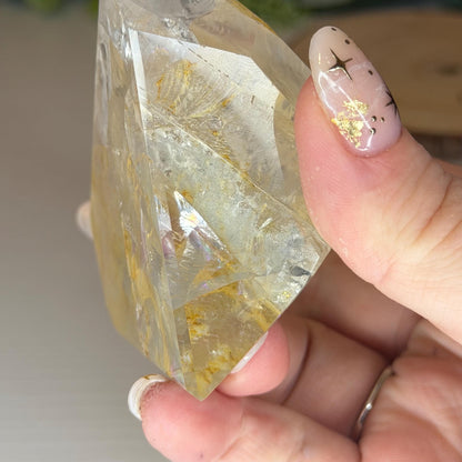 Dendritic Golden Healer Quartz Freeform  Polished Natural Stone - Natural Crystal