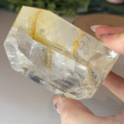 Dendritic Golden Healer Quartz Freeform  Polished Natural Stone - Natural Crystal
